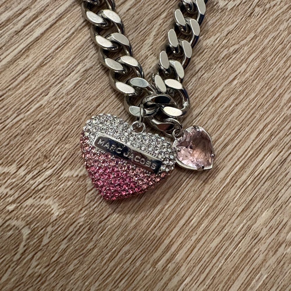 NWOT Marc Jacobs The Pave Balloon Heart Necklace
